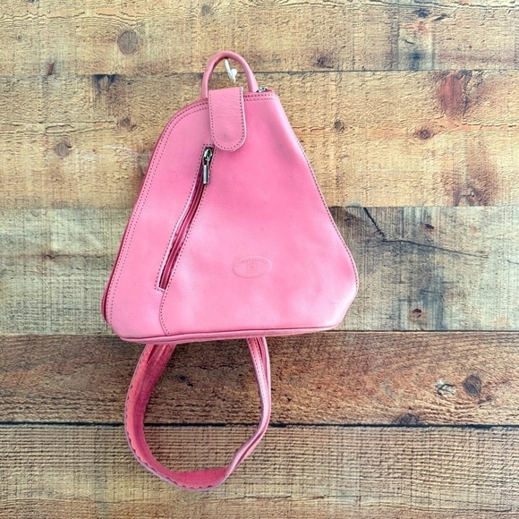 Rare Vintage Vera Pelle Pink Leather Women\'s Convertible Bag main image 8
